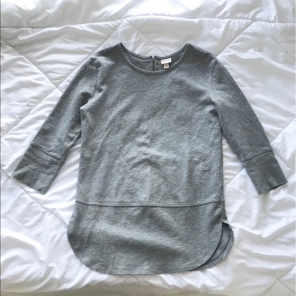 Gray Top w/ Zippered back